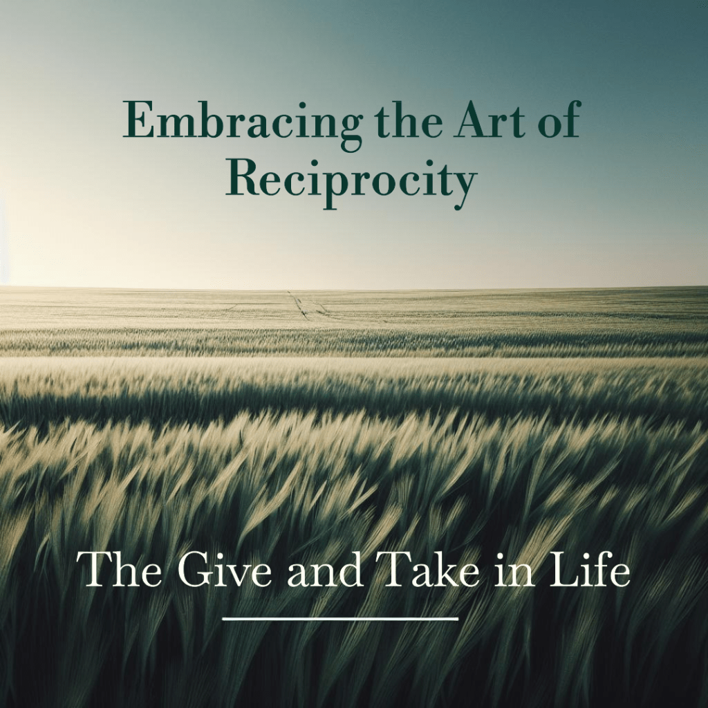 The Art of Reciprocity: Embracing the Give and Take in&nbsp;Life