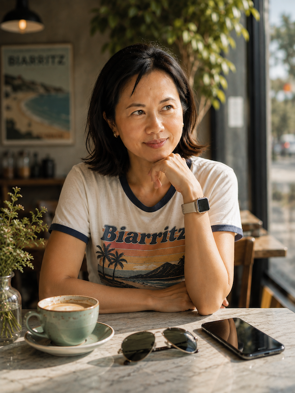 Author sitting thoughtfully in a café, reflecting on doing things for the right reasons